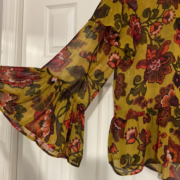 Loft Floral Gold Blouse - Picture 2 of 7